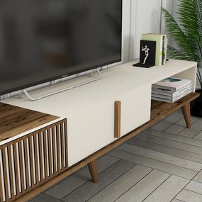 TV szekrény Milan Alt - Diós, Krém