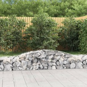 5 db íves horganyzott vas gabion kosár 400x50x40/60 cm