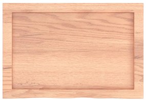 világosbarna kezelt tömör tölgyfa fali polc 60x40x(2-6) cm