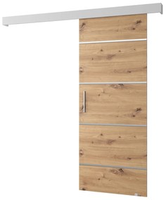 Tolóajtó 90 cm Sharlene III (artisan tölgy + matt fehér + ezüst). 1043735