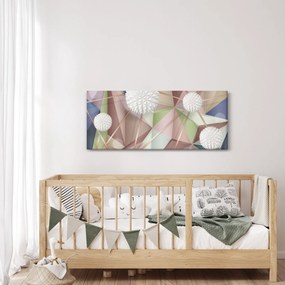Kép - 3D absztrakció pasztell színekben (120x50 cm)