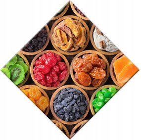 Vászonkép 56x56 Aszalt gyümölcsök tálakban