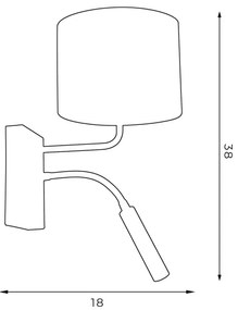 Fali lámpa ARDEN 1xE27/60W+1xG9/8W/230V zöld/arany