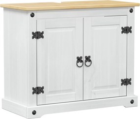 vidaXL Mosdókagyló szekrény Fehér 73 x 33 x 60 cm Tömör fenyőfa