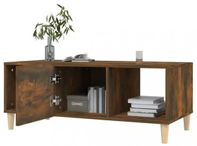 füstös tölgy színű szerelt fa dohányzóasztal 102 x 50 x 40 cm