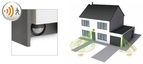 Philips - Kültéri fali lámpa érzékelővel BRIDGE 1xE27/15W/230V IP44