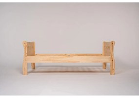 Natúr színű borovi fenyő gyerekágy ágyráccsal 90x160 cm Roma – Adeko