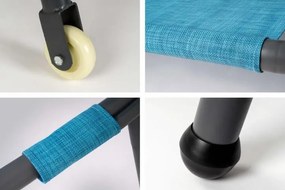 GARTHEN Kerti nyugágy kerekekkel 202 x 139 x 152 cm