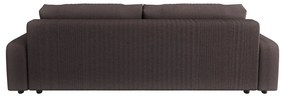 Barna kordbársony kinyitható tárolóhelyes kanapé 234 cm Sara – Ropez