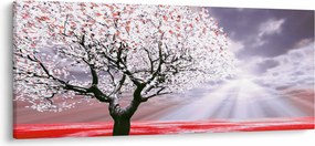 Piros fa kép (120x50 cm)