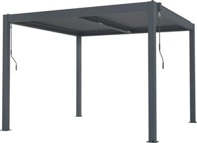 Bioklimatikus pergola G21 Austin 3×3 m, antracit színű alumínium (63900800)