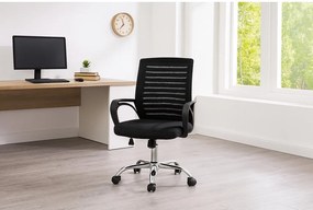 Fekete kárpitozott irodai szék Evon – Bonami Essentials