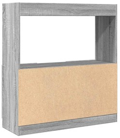 szürke sonoma színű szerelt fa magasszekrény 92 x 33 x 100 cm