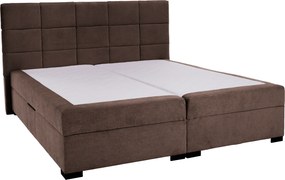 Boxspring ágy, 200x200, barna, APRIL