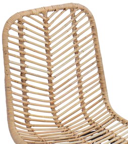 Étkezőszék 2 pcs Természetes 44.5 x 55 x 85 cm Rattan és Vas