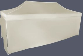 Gyorsan összecsukható sátor 3x6m - alumínium, 4 oldalfal, Bézs