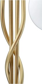 Fehér-aranyszínű állólámpa üveg búrával (magasság 176 cm) Glamy – Mauro Ferretti