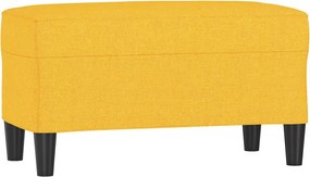 vidaXL világossárga szövet pad 70x35x41 cm