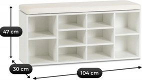 Szafka na buty AXEL104 cm Biała