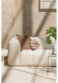 Krémszínű bársony kanapé 225 cm Cube – Bonami Selection