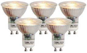5 db-os GU10 LED izzó készlet lángos izzószállal 1W 80lm 2200K