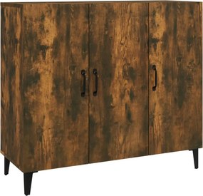 vidaXL füstös tölgy színű szerelt fa tálalószekrény 90 x 34 x 80 cm