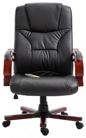 vidaXL fekete műbőr irodaszék