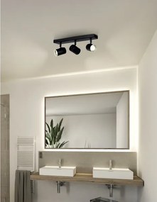 Eglo 901966 - Fürdőszobai spotlámpa CONSUMA 3xGU10/5W/230V IP44 fekete