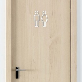 DUBLEZ | Fa WC ajtótábla - Női/Férfi
