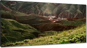 Festmények 115x55 Hegyi táj Tájkép