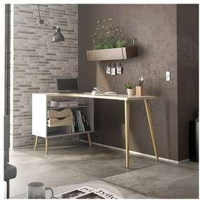 Íróasztal tölgyfa dekorral 145x81 cm Oslo - Tvilum