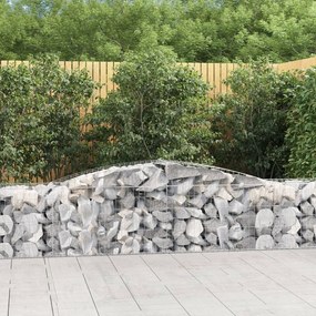 4 db íves horganyzott vas gabion kosár 400x50x60/80 cm