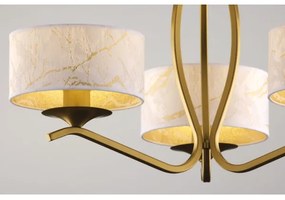 Jupiter 2109 - Csillár rúdon KASZMIR 3xE27/15W/230V fehér/arany/márvány dekor