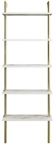 Könyvespolc PAULA 174x60 cm fehér/arany
