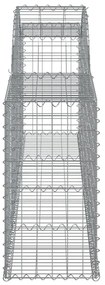 2 db íves horganyzott vas gabion kosár 300x30x60/80 cm