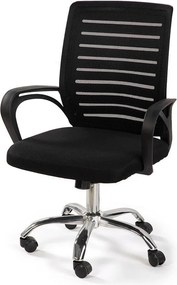 Fekete kárpitozott irodai szék Evon – Bonami Essentials