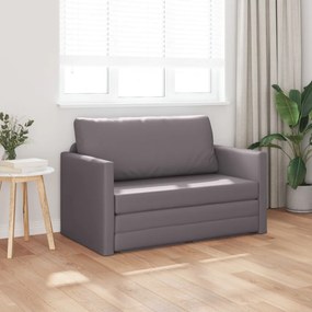 Padló Kanapéágy 2-az-1 Szürke 124x71x78 cm Műbőr