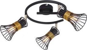 Globo 54814-3 Spot metál fekete-arany színben. Ø250, H:220, exkl. 3xE14 40W 230V