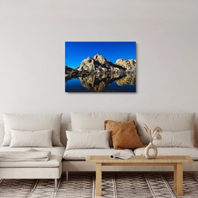 A tükröződő sziklák képe (üvegen) (70x50 cm)