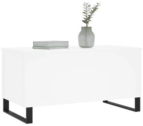 Fehér szerelt fa dohányzóasztal 90x44,5x45 cm