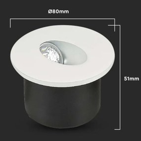 LED Lépcsővilágítás LED/3W/230V 4000K fehér