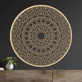 Fából készült mandala a falon | POIET