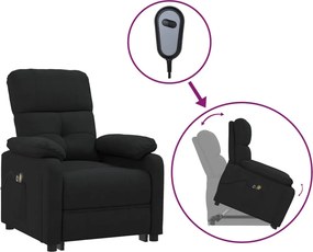 vidaXL fekete szövet felállást segítő masszázsfotel
