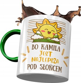 Zöld Bögre Kamilla Barátnőknek Ajándék Nyomtatott Fotóval