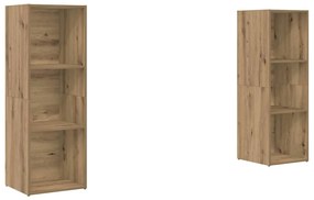TV szekrény garnitúra 2 pcs kézműves tölgy 107 x 35 x 37 cm
