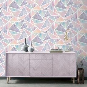 Arthouse Signature 2 Pastel Geo kék-lila geometrikus papír tapéta – 296002