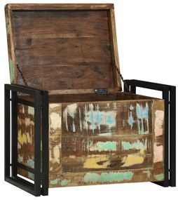 Tárolódoboz 60 x 40 x 41 cm Tömör újrahasznosított fa