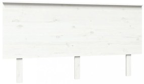 fehér tömör fenyőfa ágyfejtámla 154x6x82,5 cm
