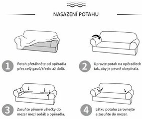 4Home Elegant multielasztikus fotelhuzat kék , 90-140 cm + párnahuzat ingyen, 90-140 cm