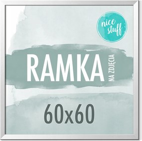 Képkeret 60x60 Képkeret 60x60 Négyzet alakú képkeret Ezüst Mdf